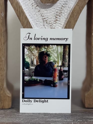 Customer photo review of Dolly® Personalized Crochet Doll with Photo Card