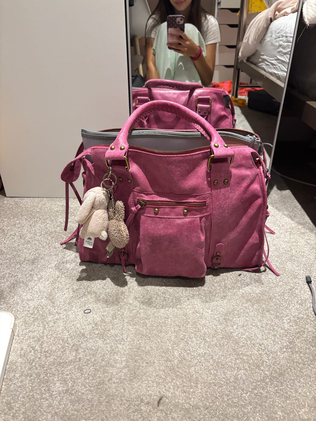 Customer photo review of It girl bag hot pink