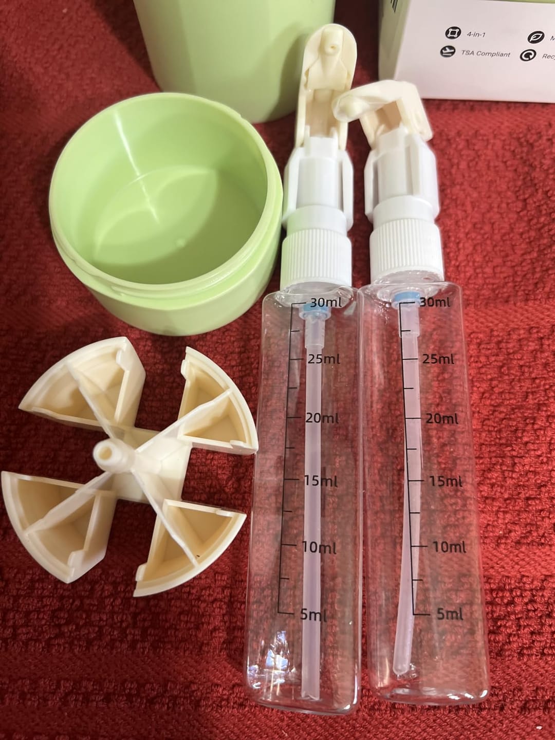 Customer photo review of VIRELO™ 4-in-1 Travel Bottle