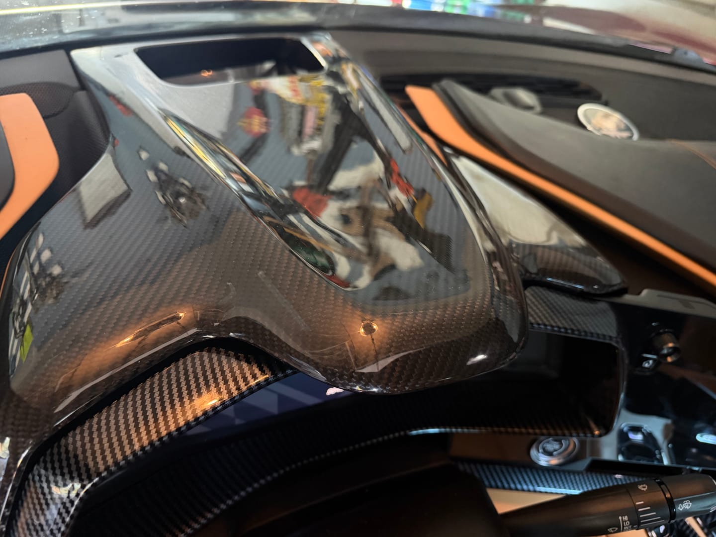 Customer photo review of 2020-25 Corvette C8 | DRY CARBON FIBER Replacement Upper Dash Instrument Panel