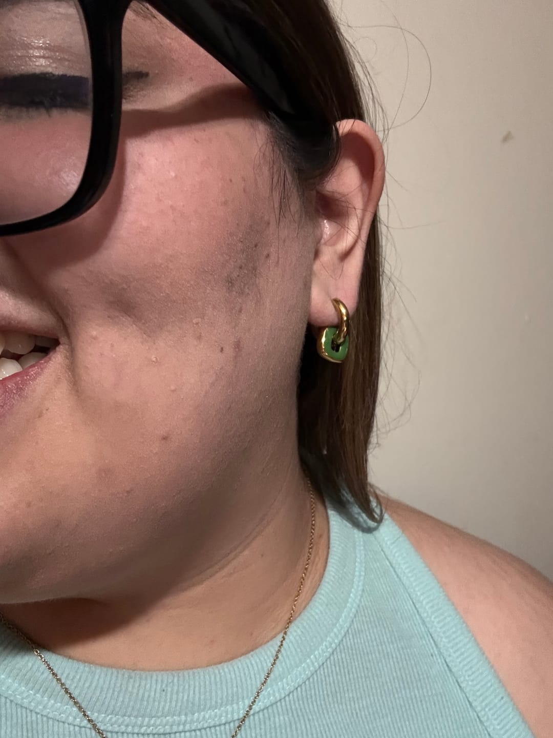 Customer photo review of Aretes Eira Verdes