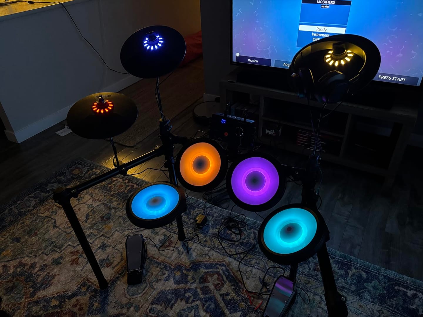 Customer photo review of Donner DED-70L Electronic Drum Set with LED Lights