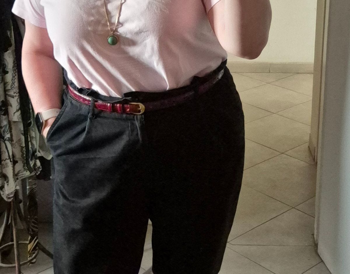 Customer photo review of חגורת גולדי מנוחשת בורגנדי