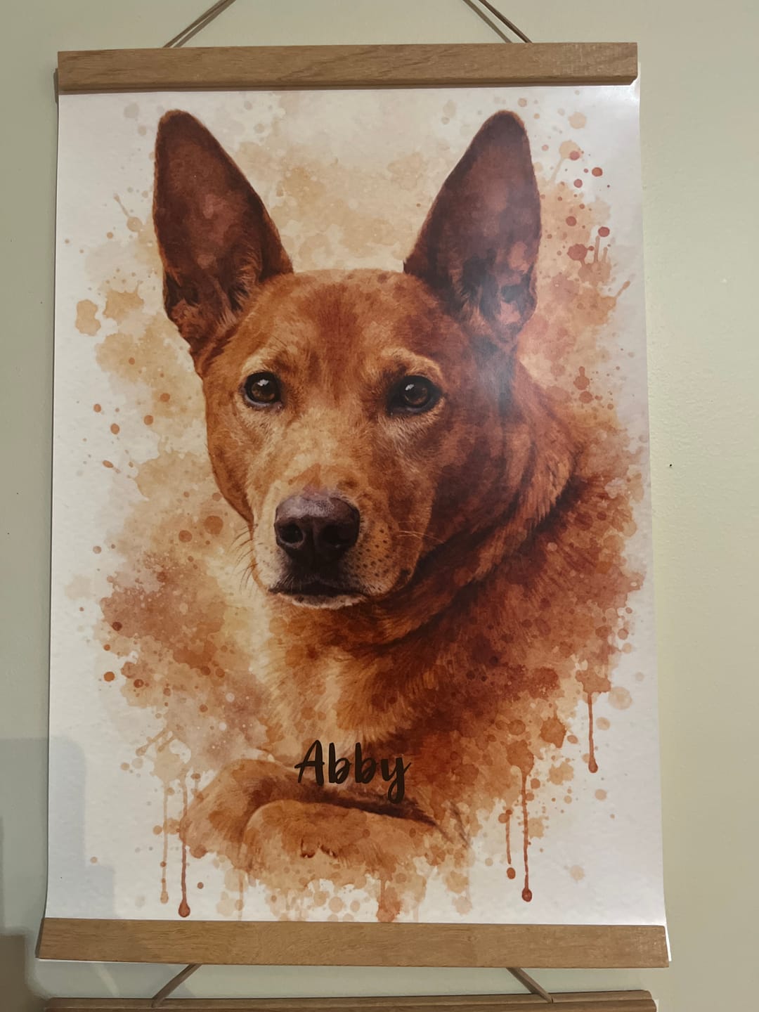 Customer photo review of Personalized Poster - Watercolor Realistic Portrait