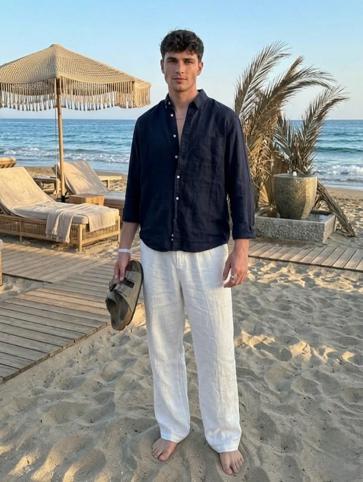 Customer photo review of Liver - Linen Shirt