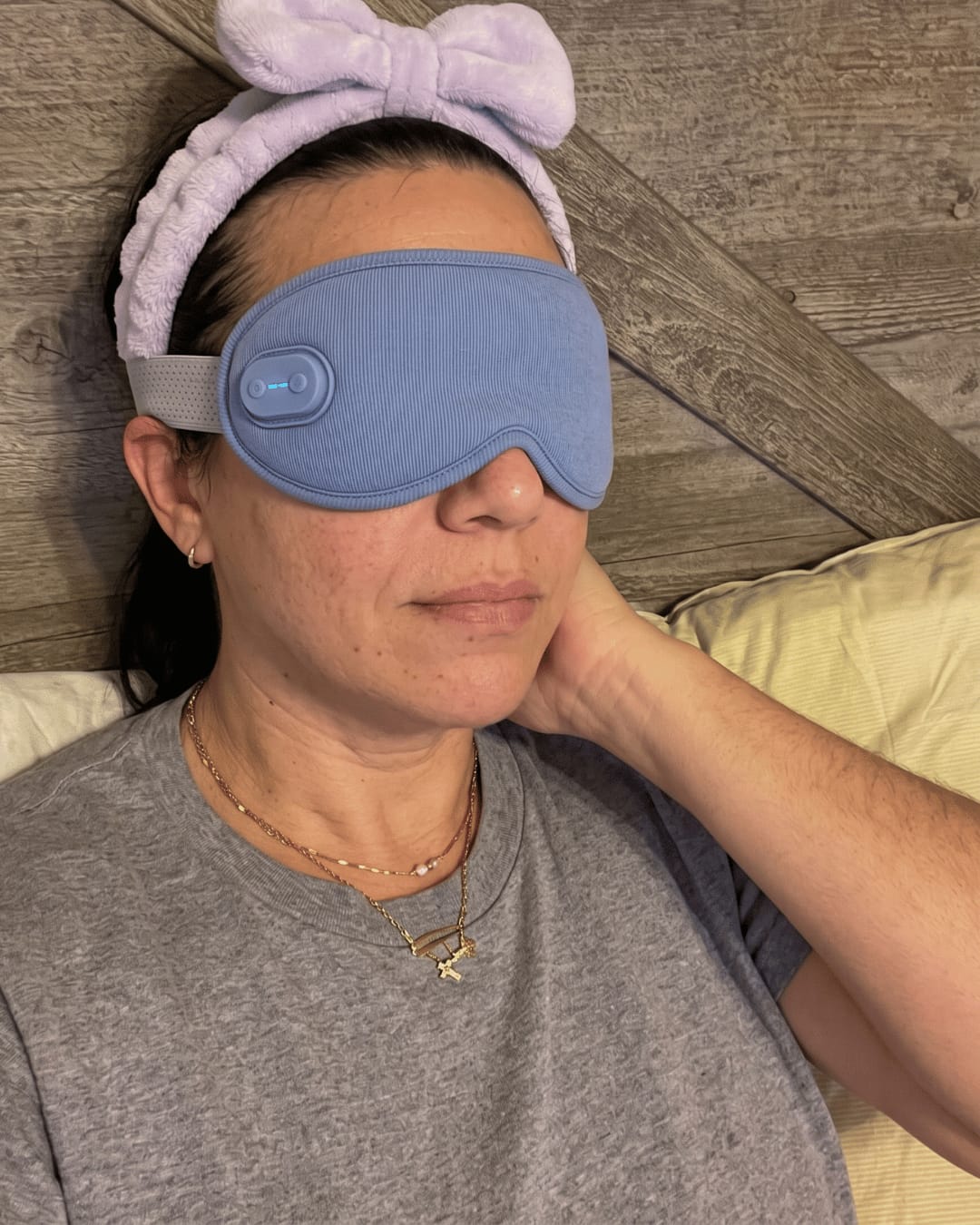 Customer photo review of Duskease™ · Heat & Massage for Deeper Sleep