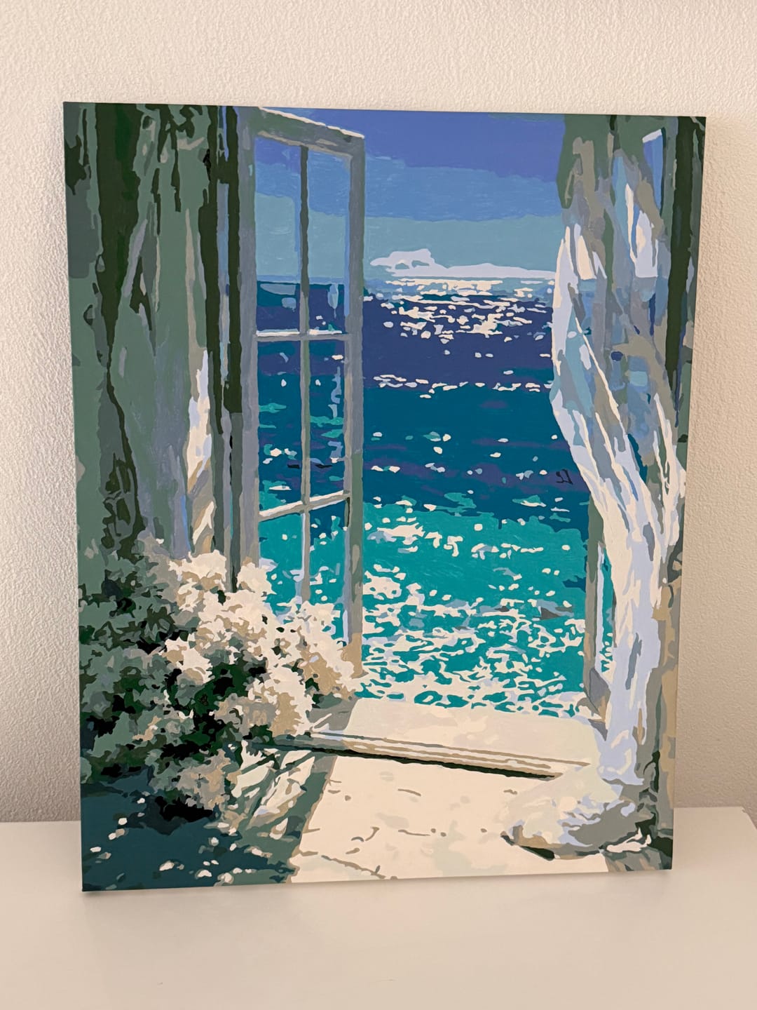 Customer photo review of Malen nach Zahlen - Am azurblauen Fenster
