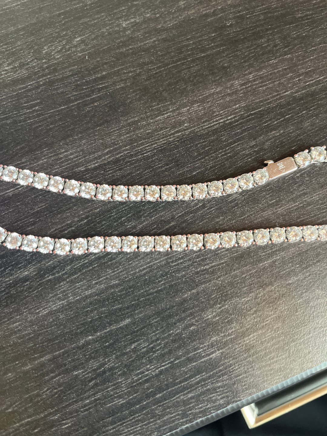 Customer photo review of 5mm Moissanite Tennis Chain - Silver - D Color - VVS1