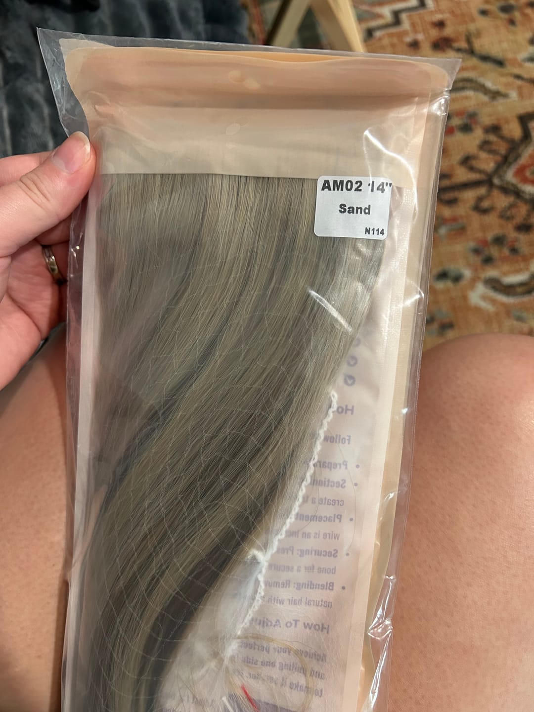 Customer photo review of High Quality Halo Hair Extensions