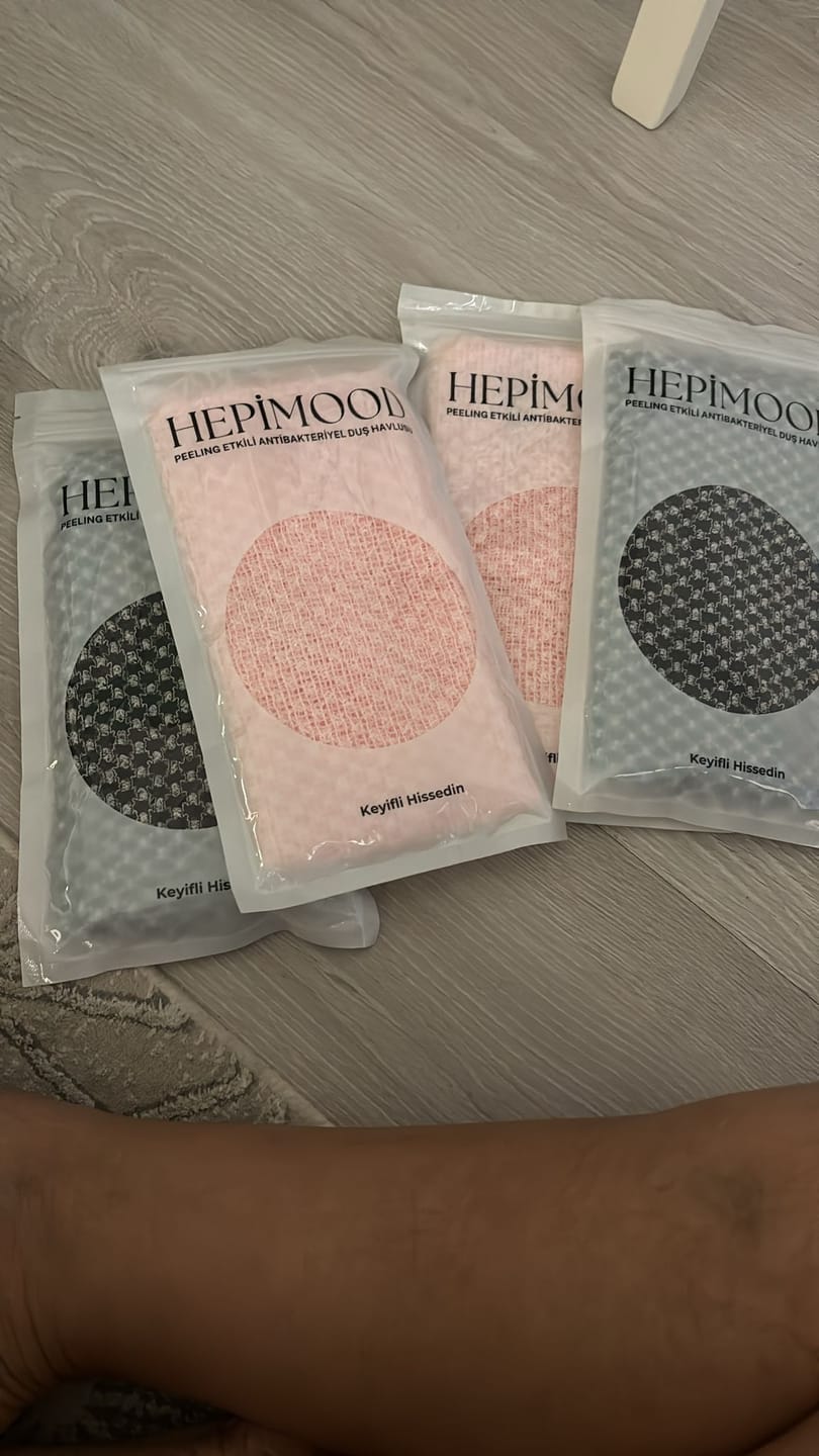 Customer photo review of HEPİMOOD PEELİNG ANTİBAKTERİYEL DUŞ HAVLUSU