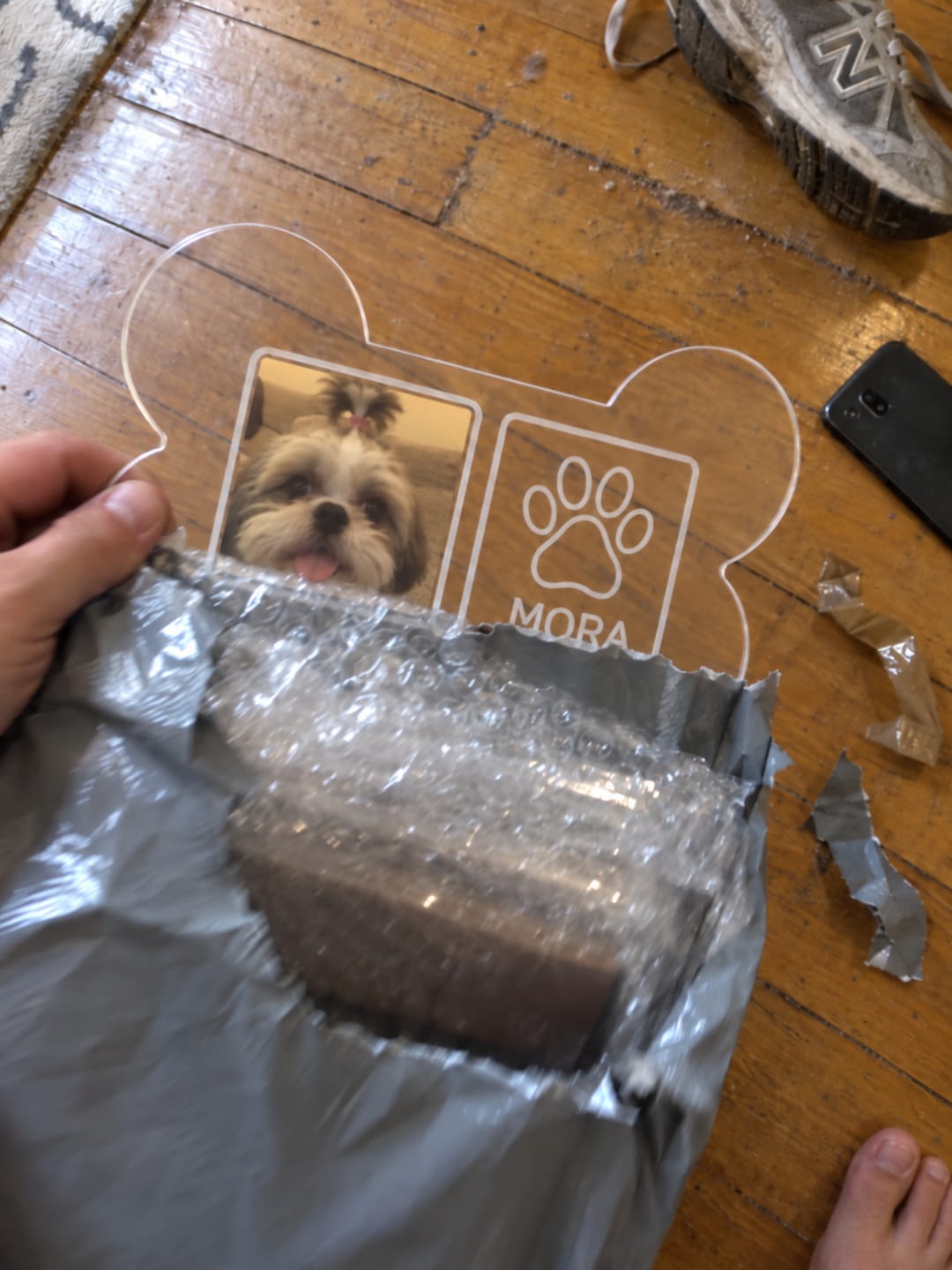 Customer photo review of Lámpara Memorial de Tu Perro