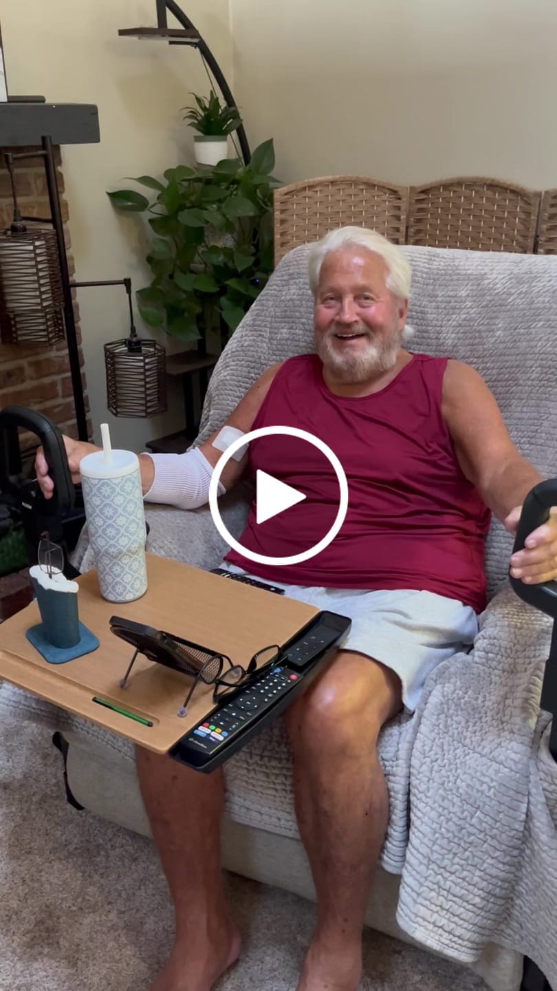 Customer video review of Independence Tray Table with 360-Degree Swivel