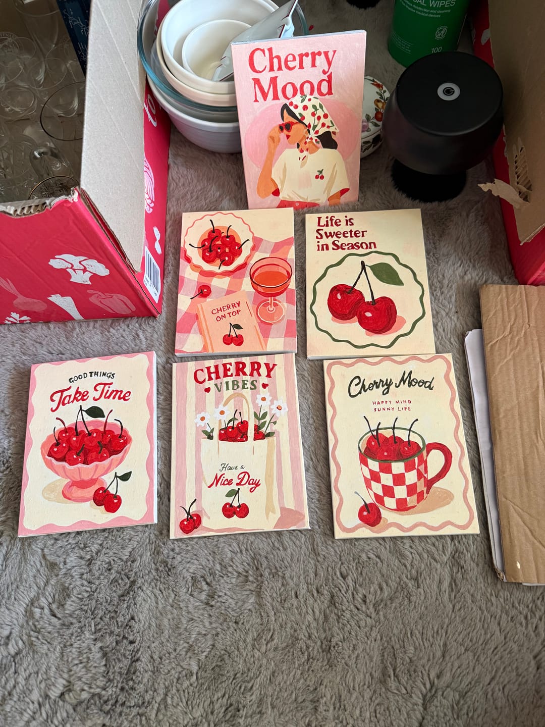 Customer photo review of 6 Mini Paintings - Cherry Mood Set