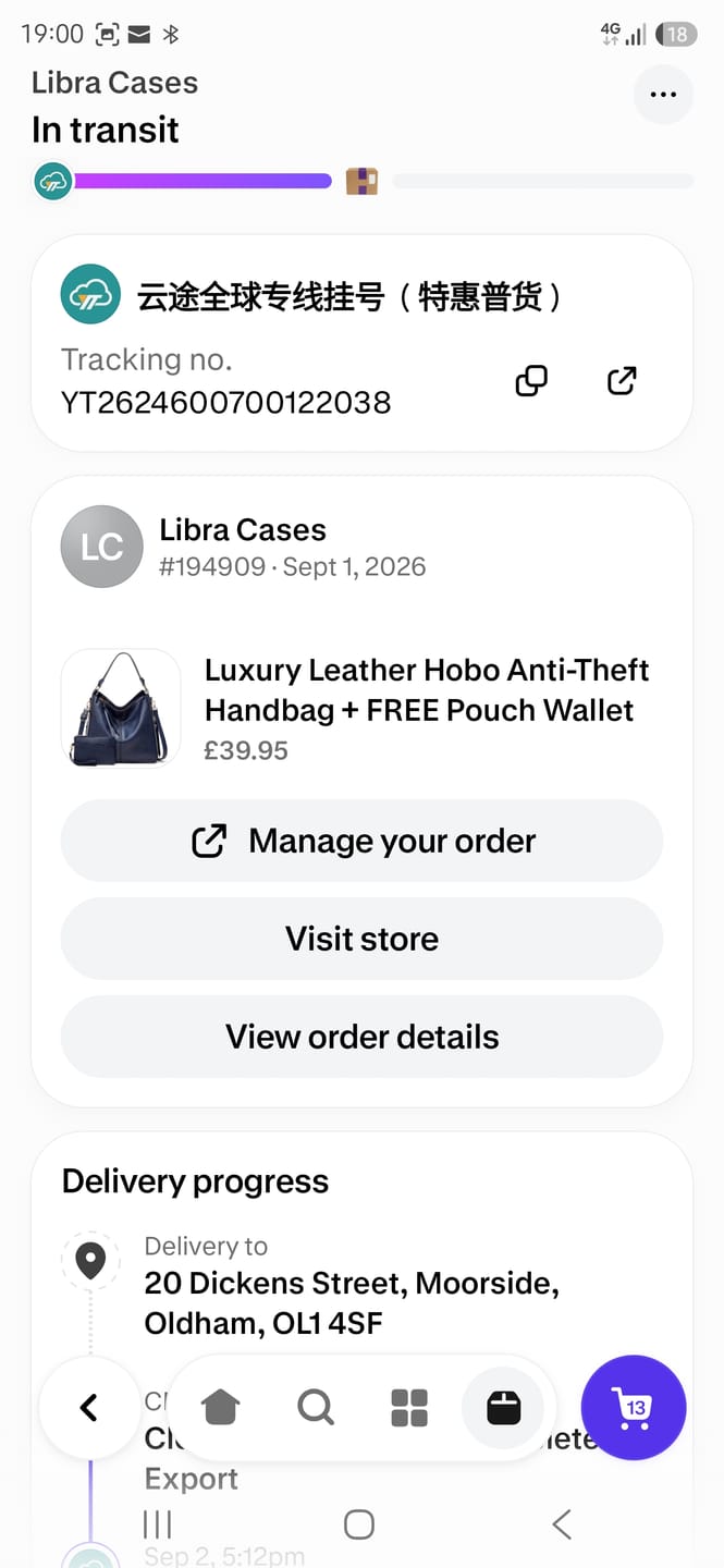 Customer photo review of Luxury Leather Hobo Anti-Theft Handbag + FREE Pouch Wallet