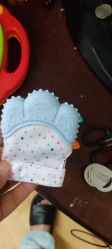 Customer photo review of Baby Teething Mitten [Free Today]