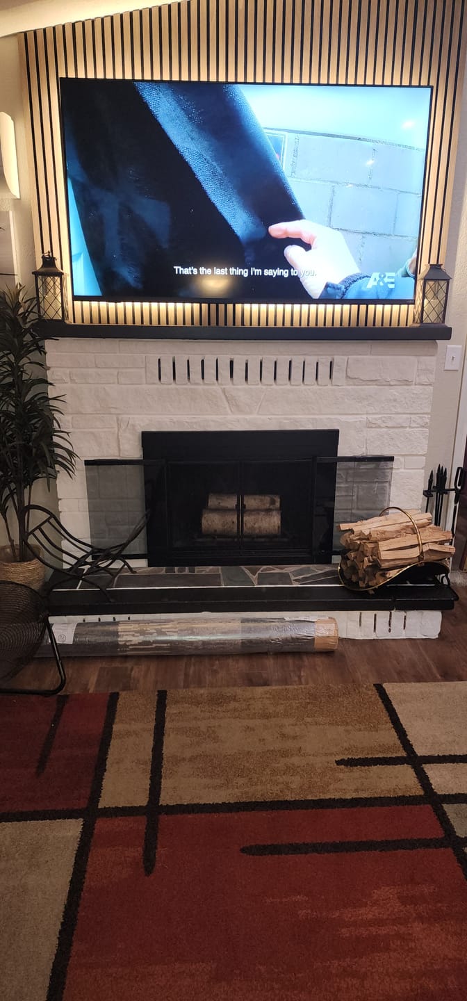 Customer photo review of Ardmore Flat Black Masonry Fireplace Door | Standard