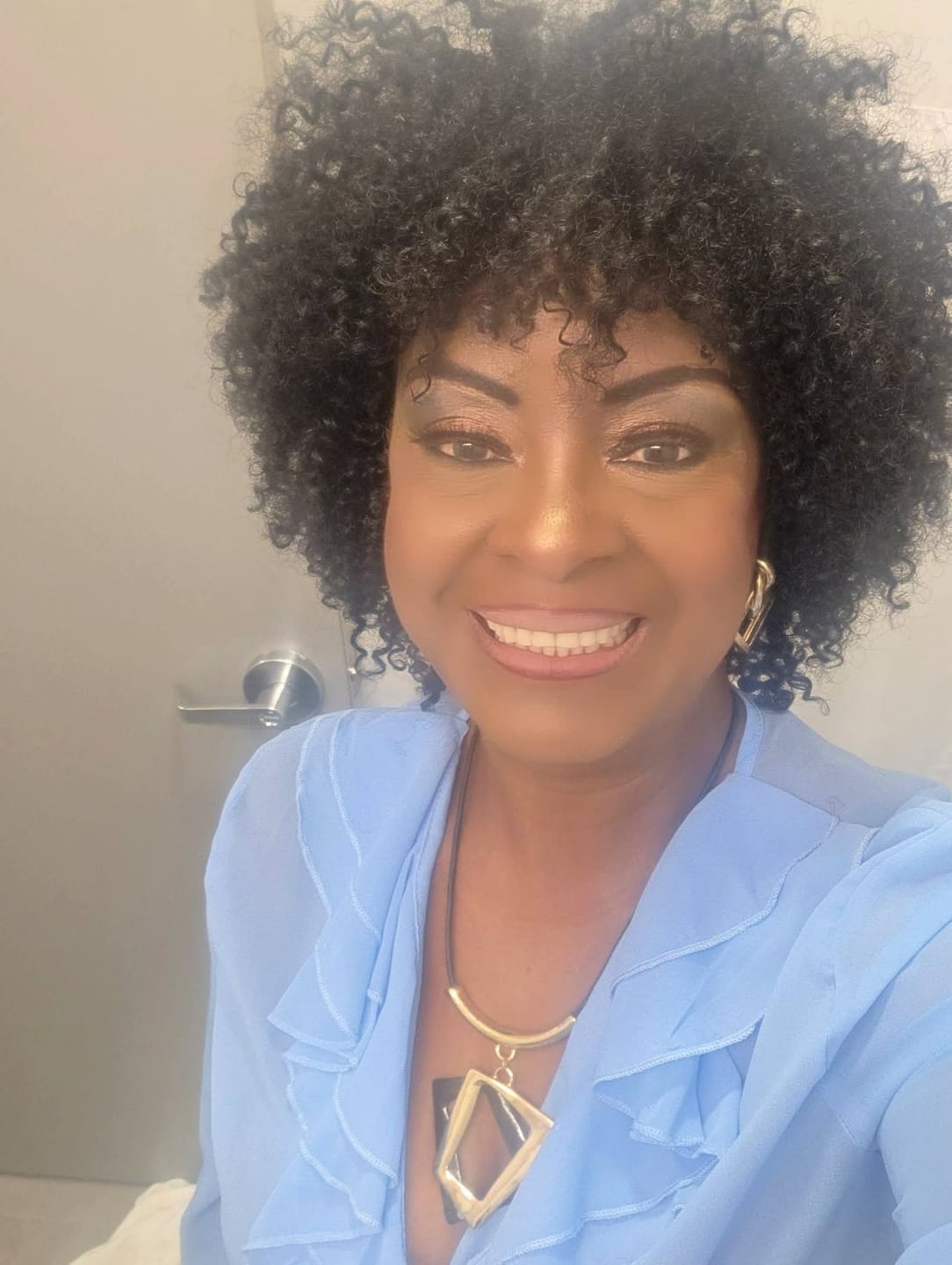 Customer photo review of It's a Cap Weave Human Hair Wig AFRO CURL