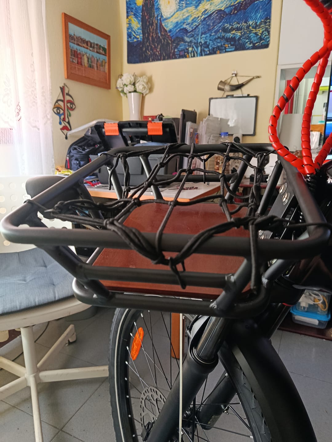 Customer photo review of Front Bike Basket | 20kg Capacity