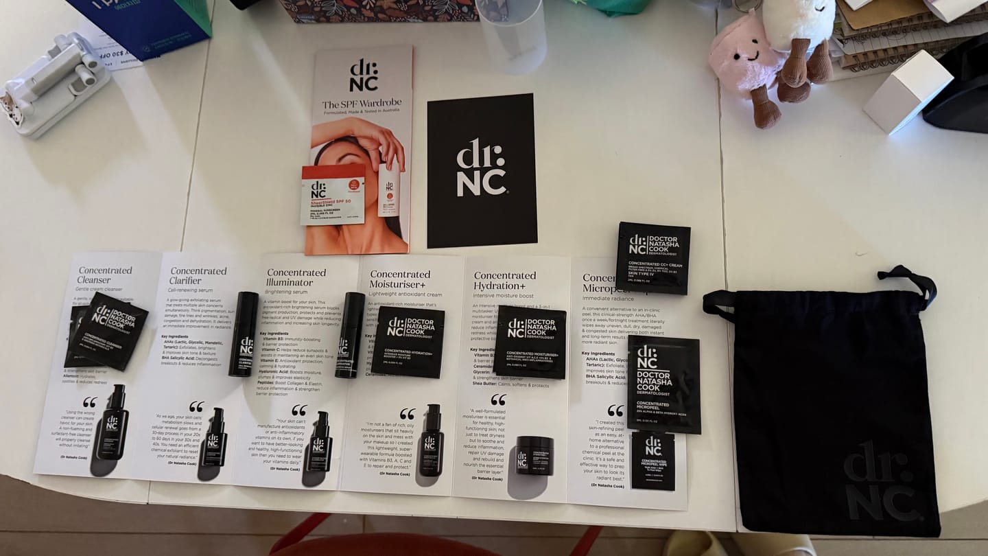 Customer photo review of drNC SKINCARE SAMPLE PACK