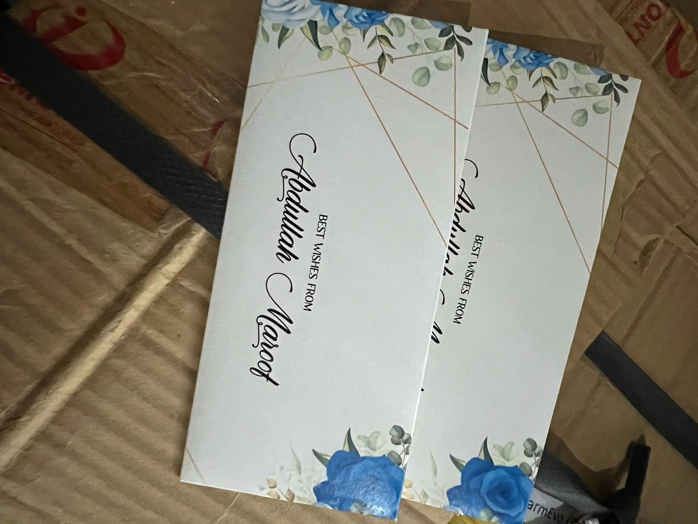 Customer photo review of Indigo Petal Envelope