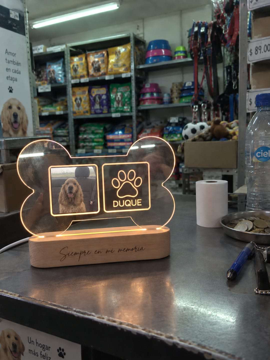 Customer photo review of Lámpara Memorial de Tu Perro