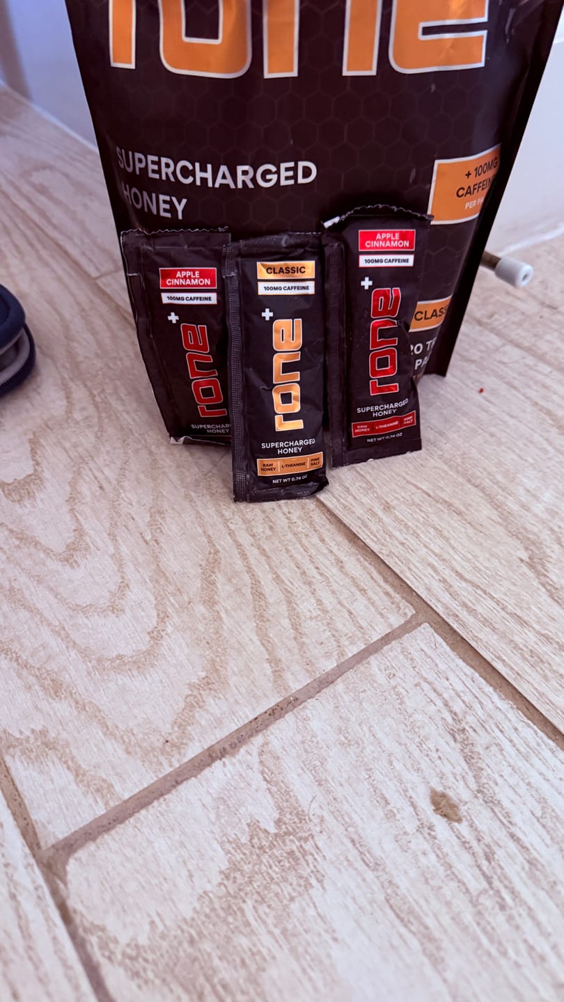 Customer photo review of 100mg Caffeine - Apple Cinnamon - SuperCharged Honey (20-Pack)