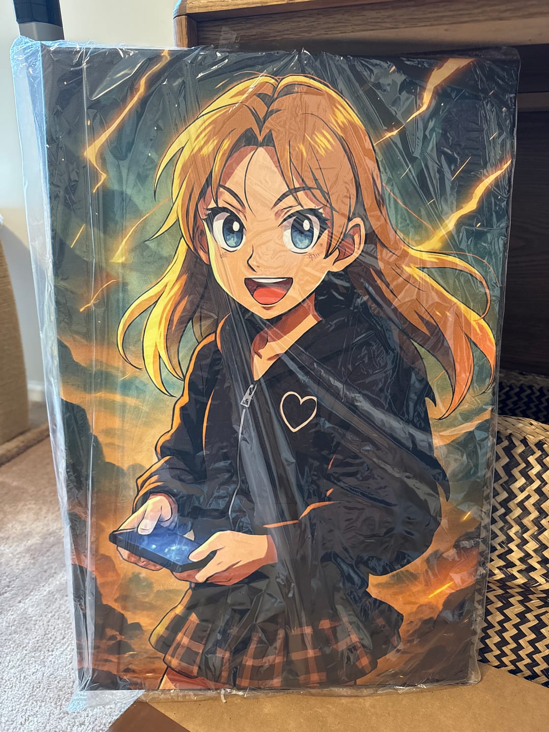 Customer photo review of Personalized Canvas - Portrait in Anime style