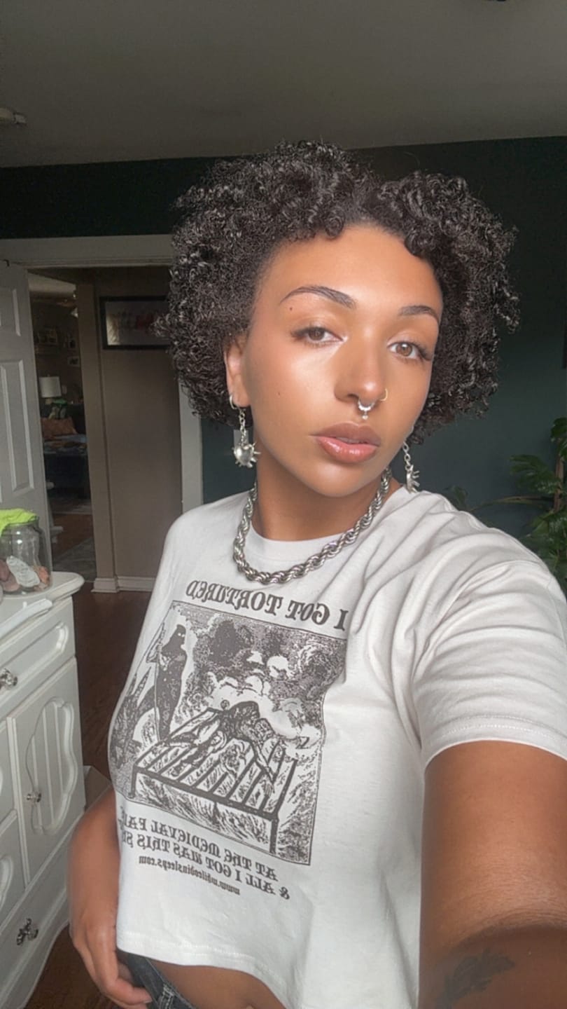 Customer photo review of Torture Museum Crop Tee