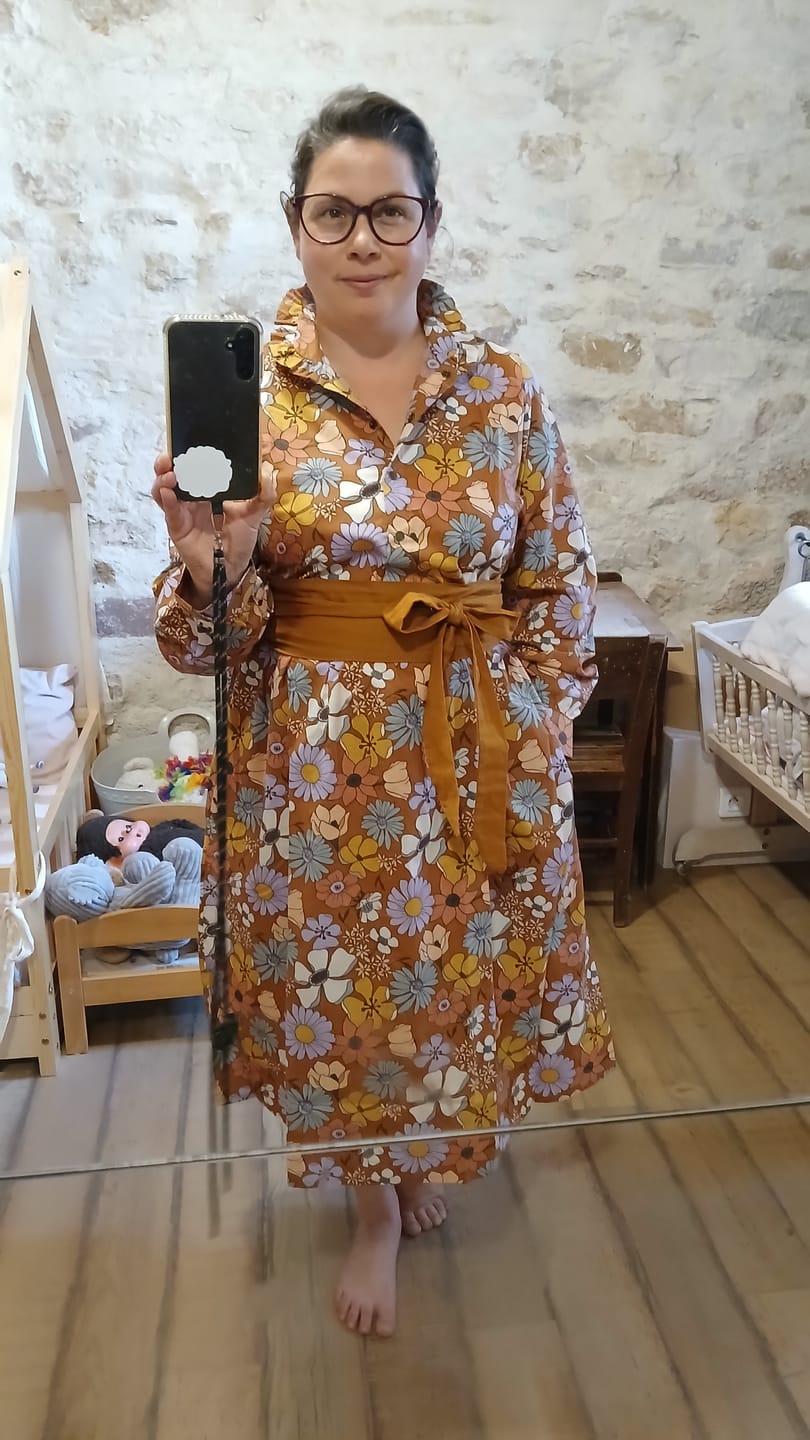 Customer photo review of Robe Pomme - longueur midi - coton - flower power