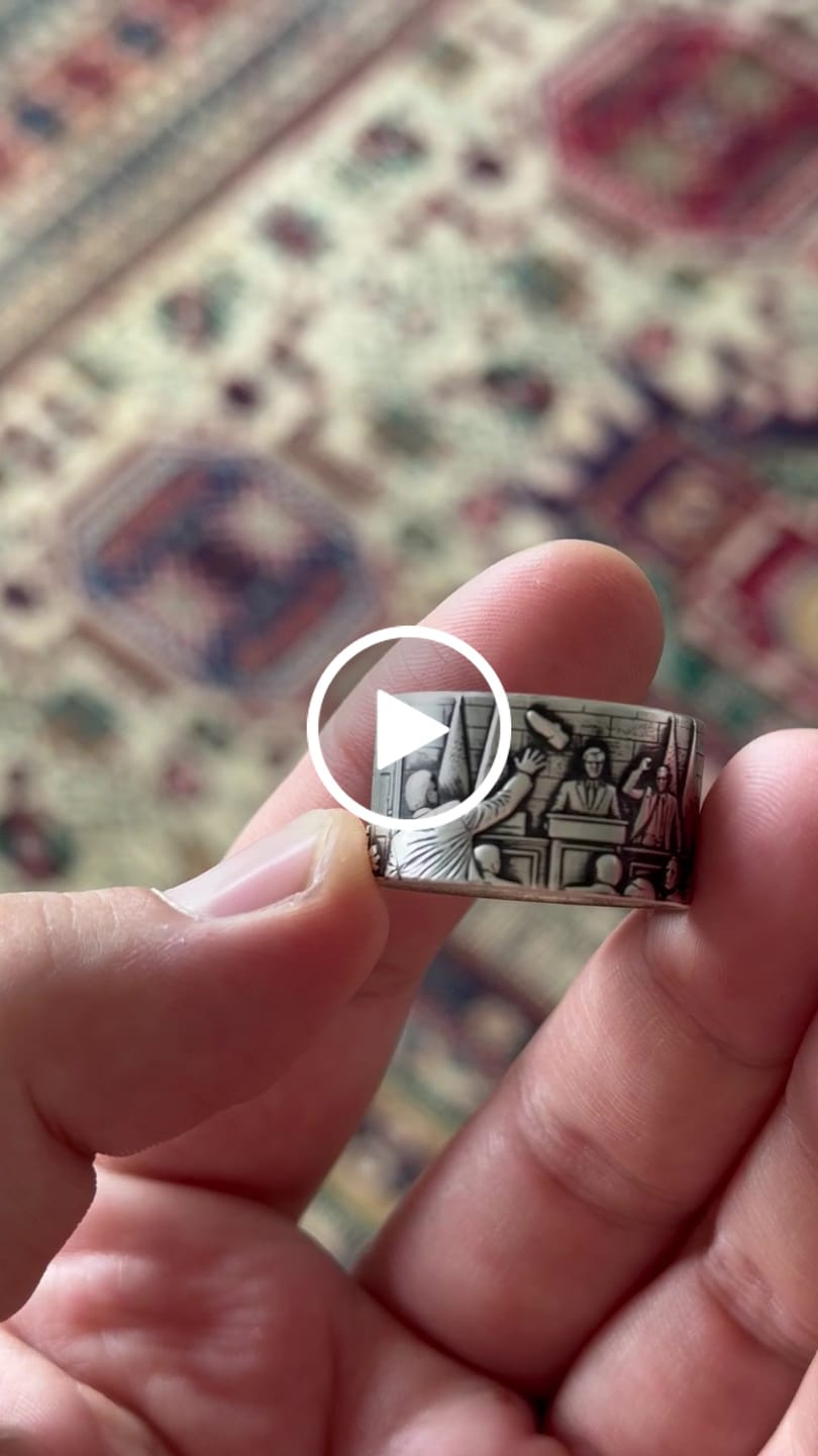 Customer video review of The "Farewell Kiss" Ring -Oxidized 925 Sterling Silver or Stainless Steel