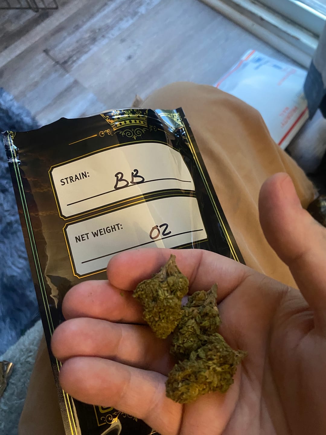 Customer photo review of Blackout Berries THCA Flower Ounce (28g)