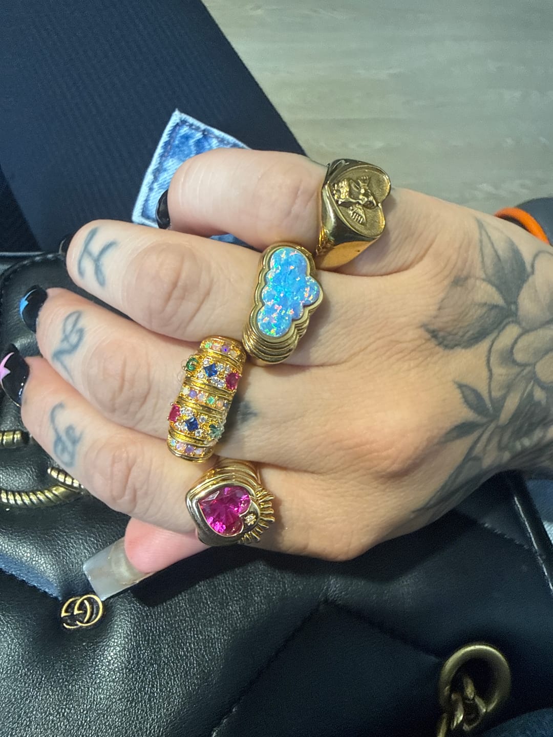 Customer photo review of Head In The Clouds Blue Opal