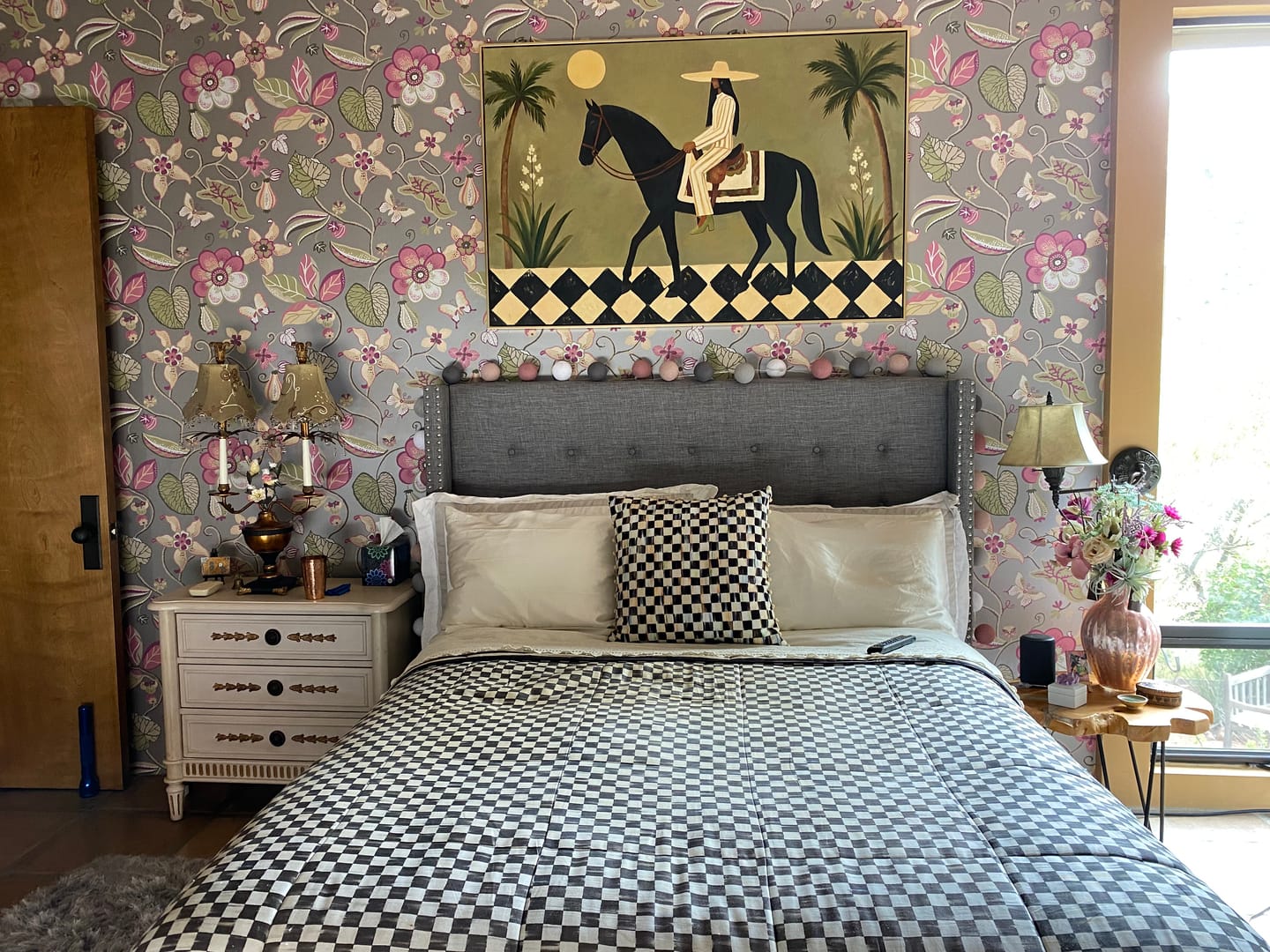 Customer photo review of Palm Court Rider-Black Horse Painting