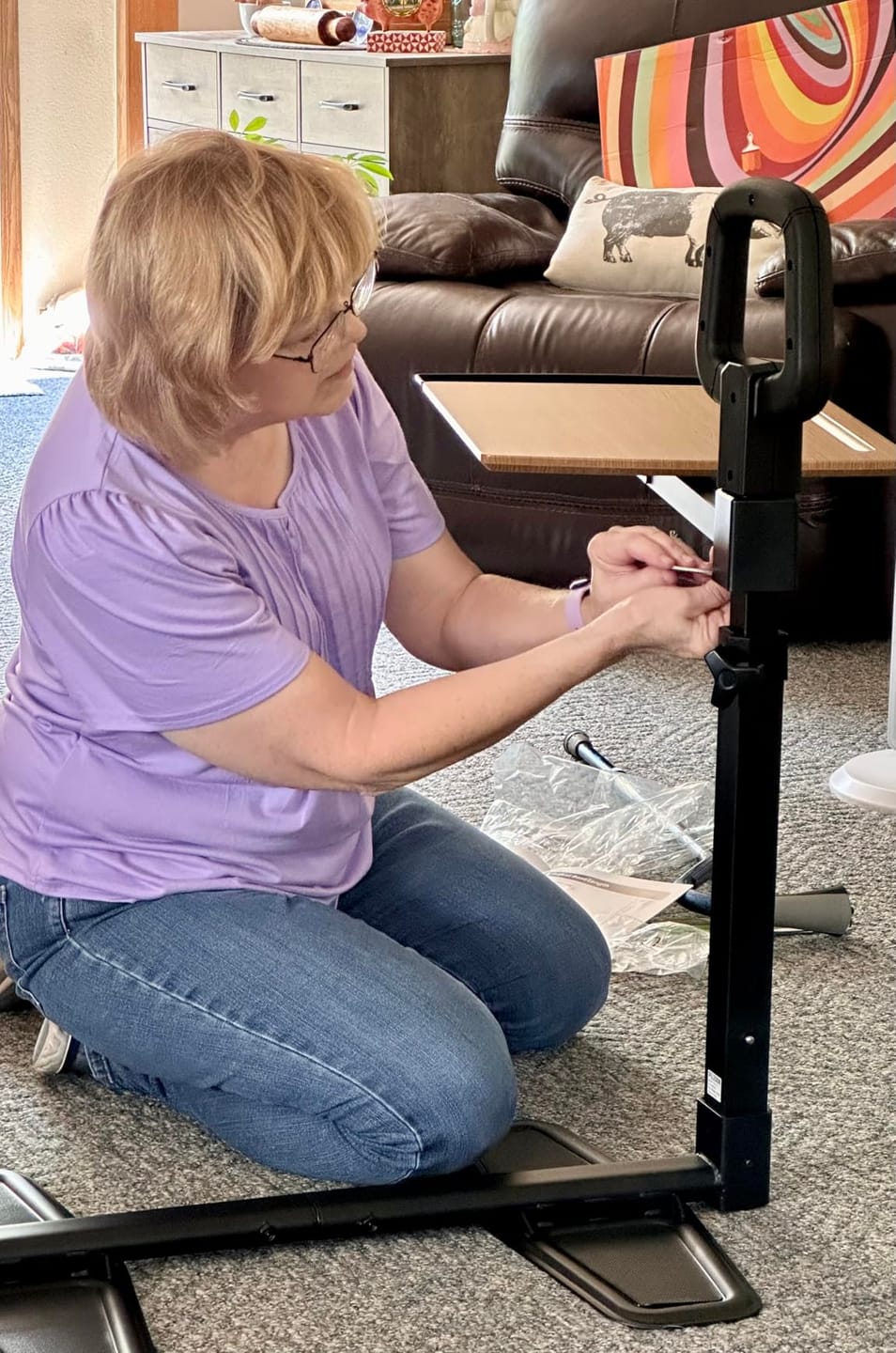 Customer photo review of Independence Tray Table with 360-Degree Swivel