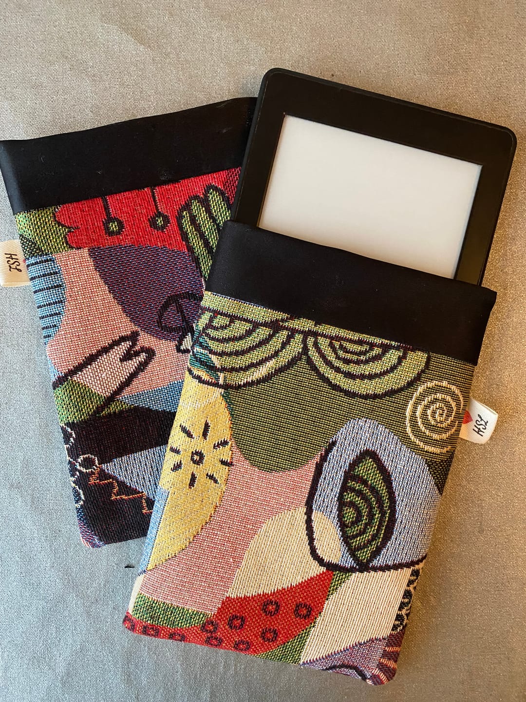 Customer photo review of Abstract Faces Tapestry Fabric