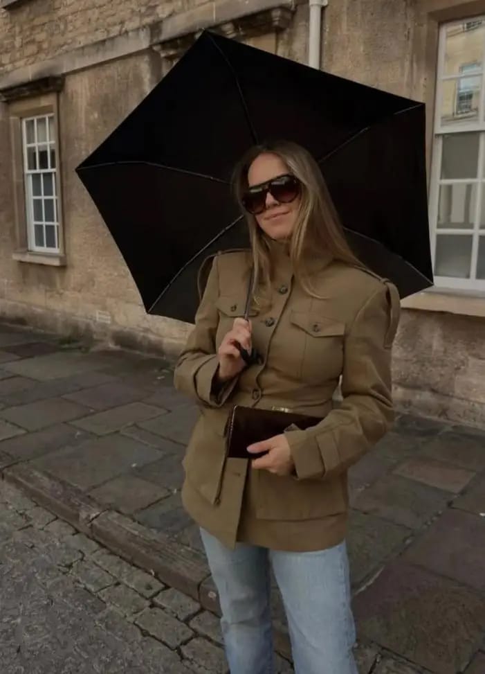 Customer photo review of Emilia Tailored Stand Collar Jacket