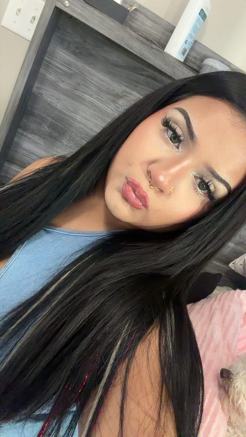 Customer photo review of Amazonia Green Prescription Colored Contact Lenses