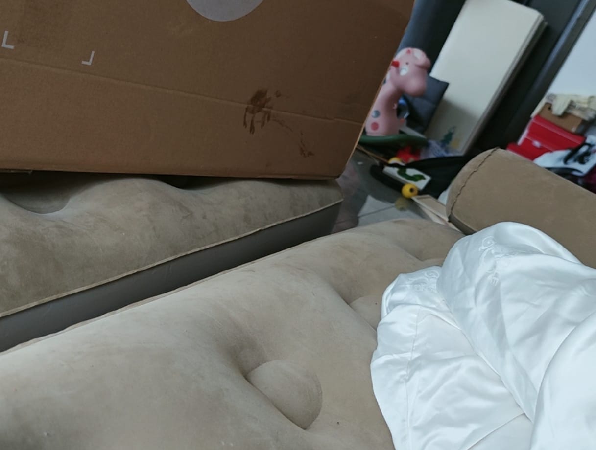 Customer photo review of High Back Inflatable Camping Sofa Bed with Automatic Pump, Foldable Outdoor Air Lounger Chair for Home & Travel