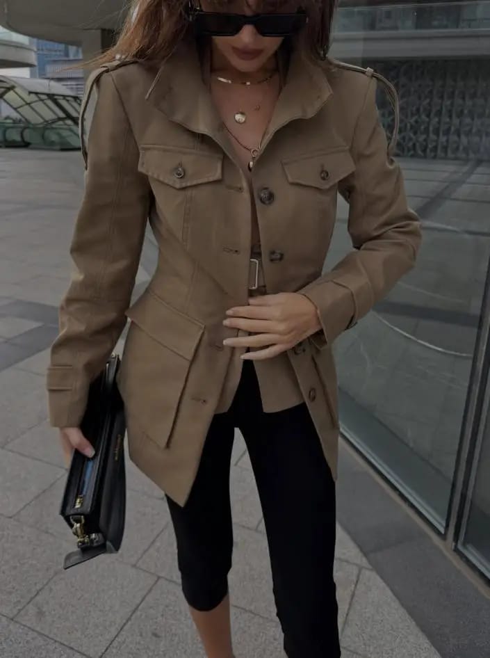 Customer photo review of Emilia Tailored Stand Collar Jacket