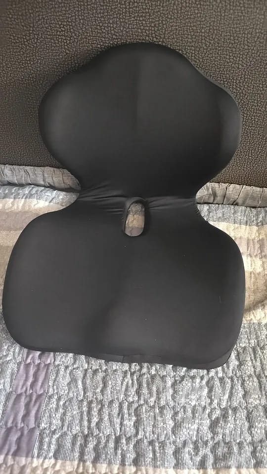 Customer photo review of Ergonomic Lumbar & Coccyx Support Seat Cushion – Memory Foam