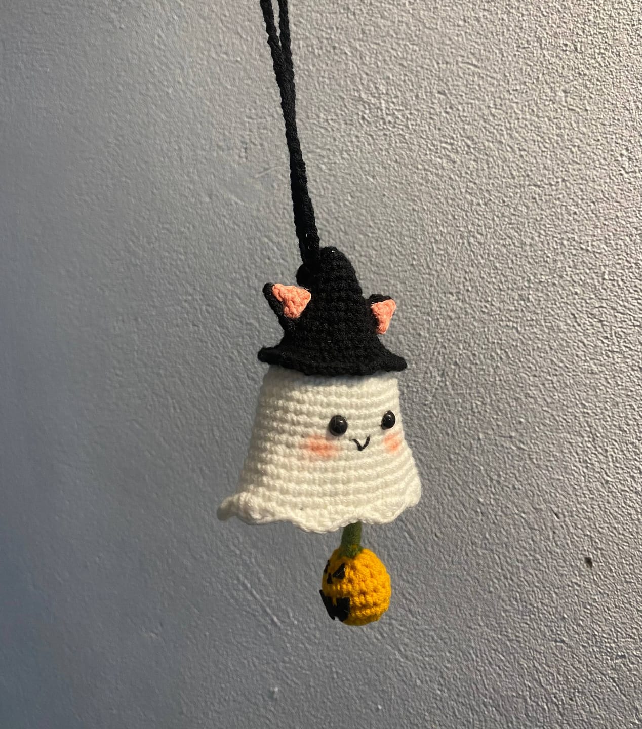 Customer photo review of Halloween Crochet Car Hanger, Cute Car Charm, Rear View Mirror Charm, Handmade Car Accessory, Spooky Cute Halloween Decor Gift