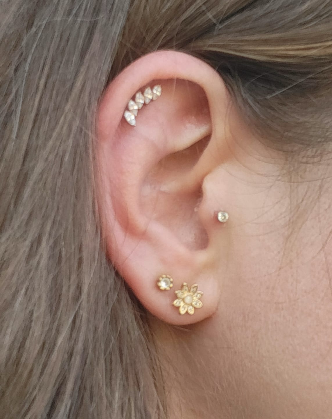 Customer photo review of Feather Piercing | Titan