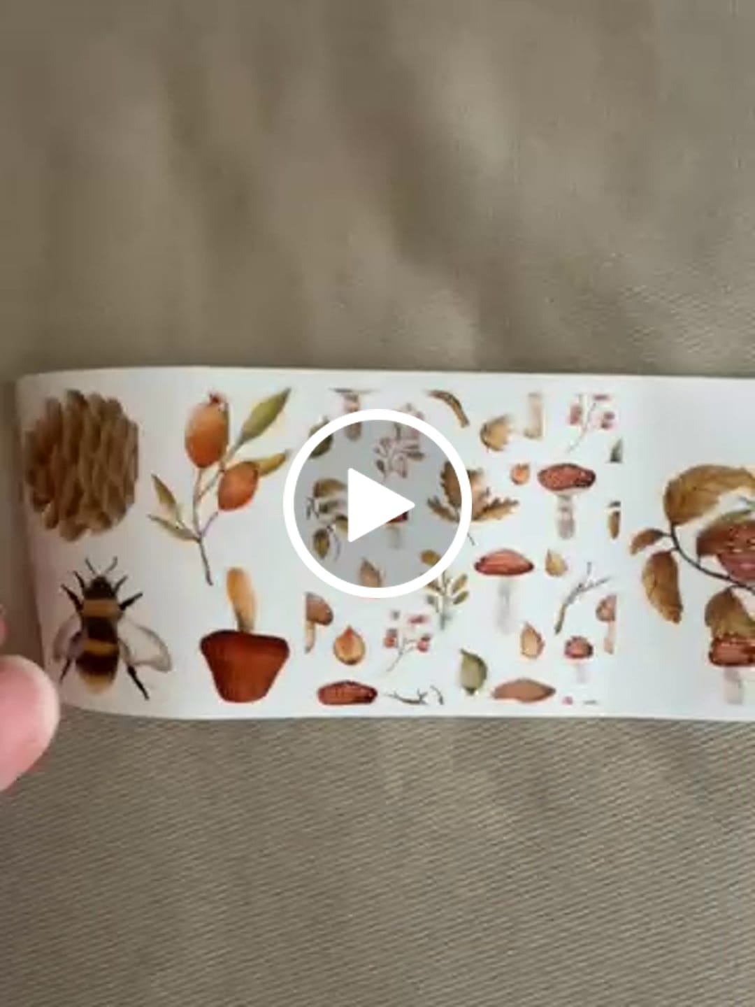 Customer video review of Sweet Fall Pre-cut Washi Tape [3.O]