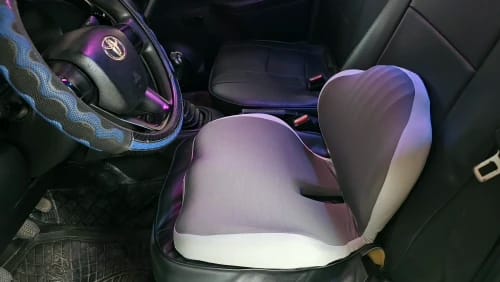 Customer photo review of Ergonomic Lumbar & Coccyx Support Seat Cushion – Memory Foam