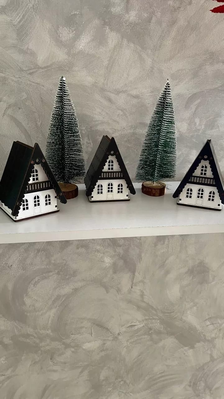 Customer photo review of Decoração de Natal Casinhas Decorativas 3 Peças