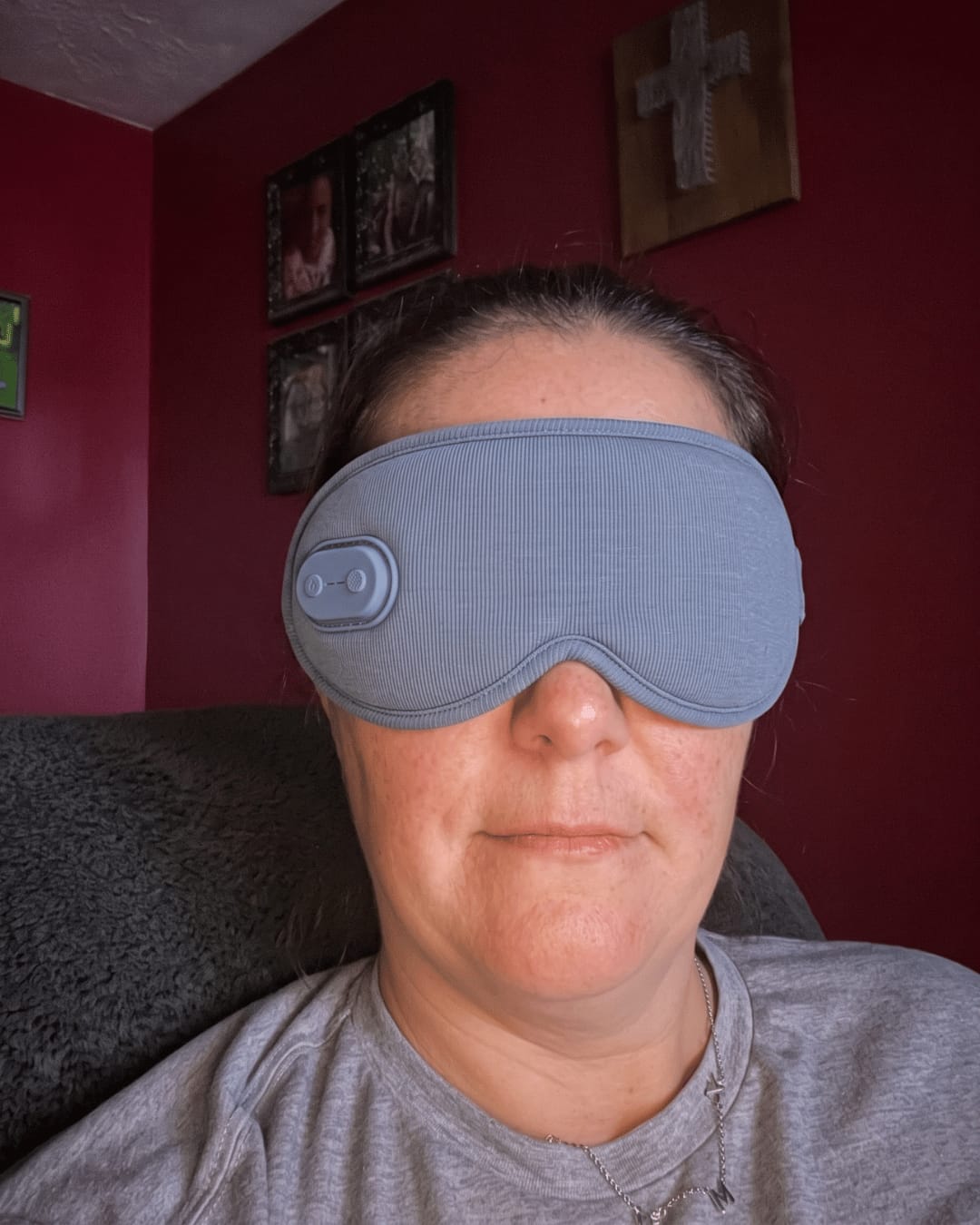Customer photo review of Duskease™ · Heat & Massage for Deeper Sleep