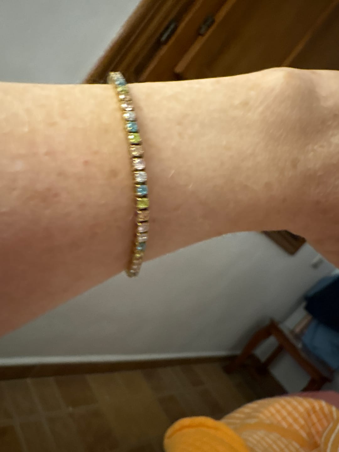 Customer photo review of Colourful Timeless Tennis Bracelet