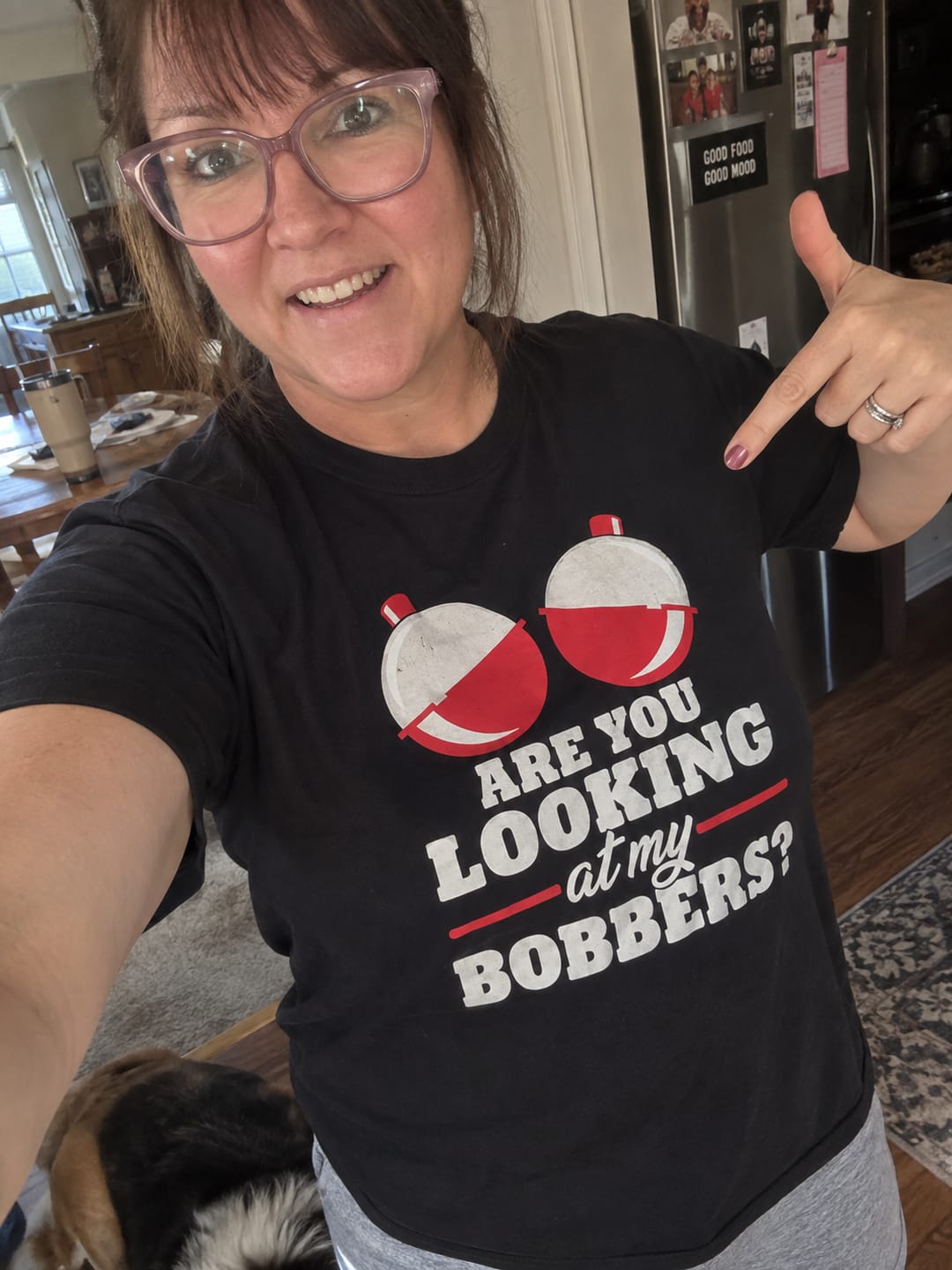 Customer photo review of Are You Looking at My Bobbers T-Shirt