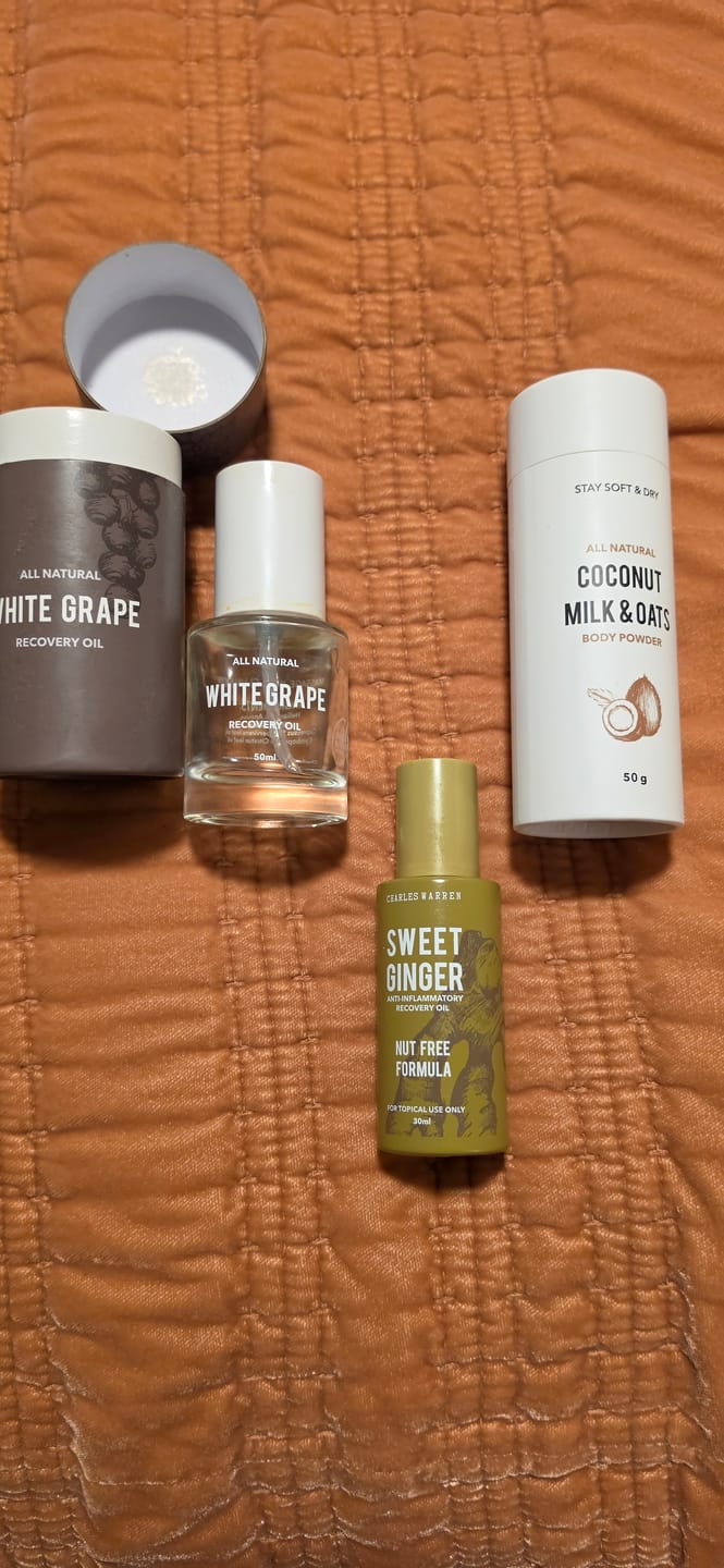 Customer photo review of Talc-Free Coconut Milk & Oats Body Powder
