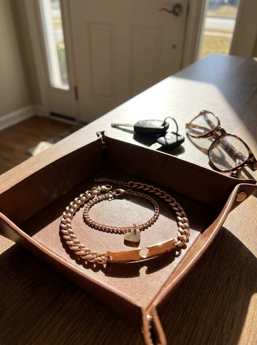 Customer photo review of Heart Cutout Bond Matching Bracelet Set